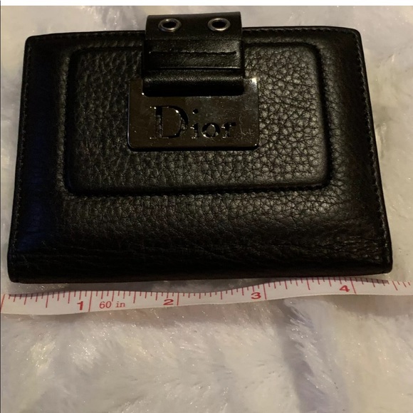 Dior Black Leather Compact Wallet - Picture 10 of 11